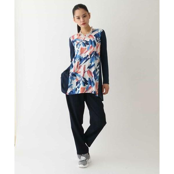 HIROKO BIS / ヒロコビス ボタニカルプリントチュニックカットソー