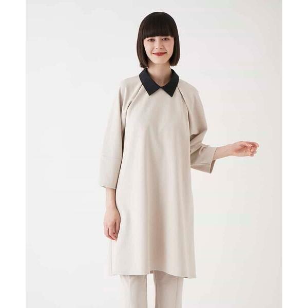 HIROKO BIS 襟付きジャージーチュニックブラウス　定価41800円 HIROKO BIS / ヒロコビス 襟付きジャージーチュニックブラウス /洗濯機