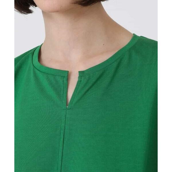 HIROKO BIS - ヒロコビス 袖コンシャスドッキングTシャツ RBKHV-16160 緑 11 HIROKO BIS / ヒロコビス 袖コンシャスドッキングTシャツ /洗濯