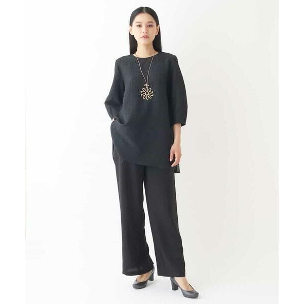 HIROKO BIS / ヒロコビス ラスティックセミワイドパンツ /洗濯機で