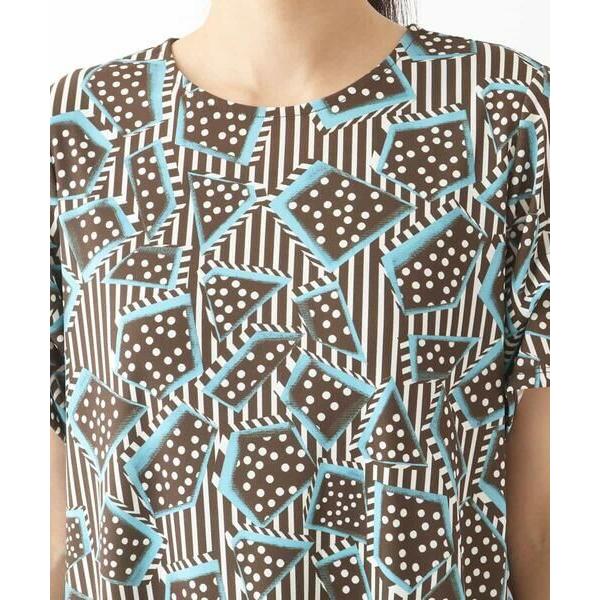 HIROKO BIS / ヒロコビス ジオメトリックプリントワンピース /洗濯機で