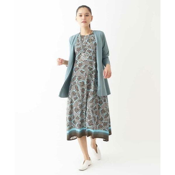 HIROKO BIS / ヒロコビス ジオメトリックプリントワンピース /洗濯機で