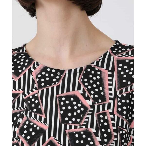 HIROKO BIS / ヒロコビス ジオメトリックプリントワンピース /洗濯機で