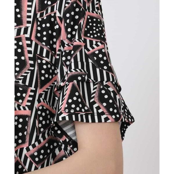 HIROKO BIS / ヒロコビス ジオメトリックプリントワンピース /洗濯機で