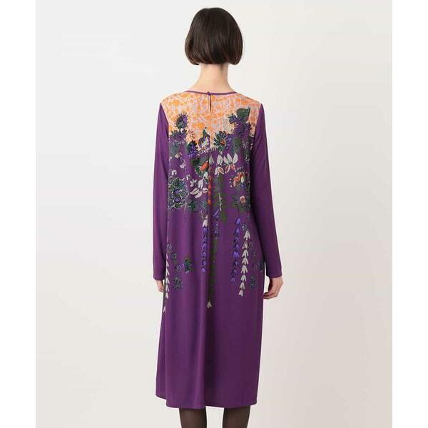 HIROKO BIS / ヒロコビス フラワーモチーフジャージワンピース