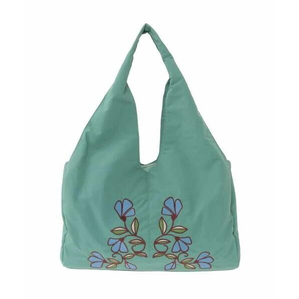 Jocomomola（ホコモモラ） フラワー刺繍ナイロントートバッグ