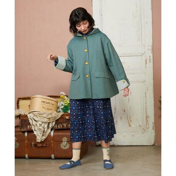 Jocomomola（ホコモモラ） Chorlito 千鳥チェックフード付きジャケット