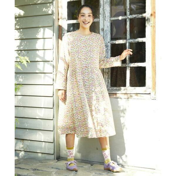 Jocomomola（ホコモモラ） Rocinante フラワープリント裏毛ワンピース