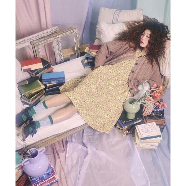 Jocomomola（ホコモモラ） Rocinante フラワープリント裏毛ワンピース