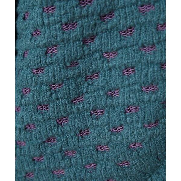 Jocomomola（ホコモモラ） Claraboya ドットシアーニットカーディガン