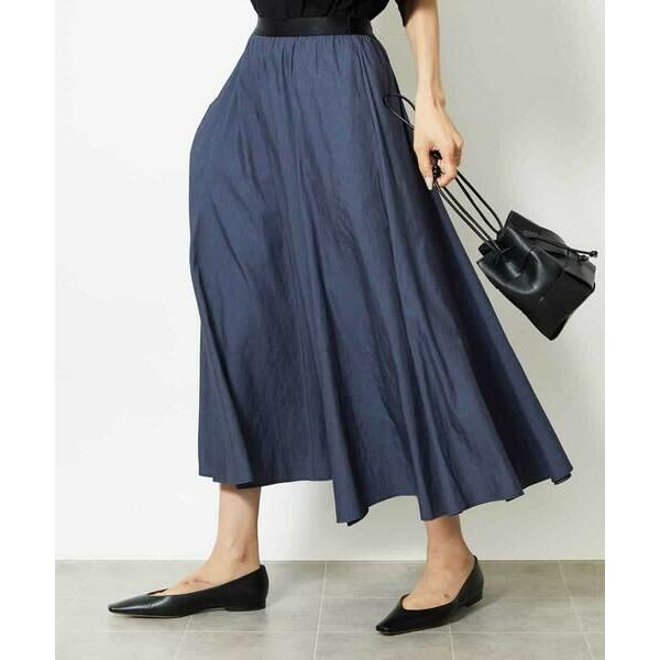 MICHEL KLEIN（ミッシェルクラン） シャンブレーデニムフレアスカート