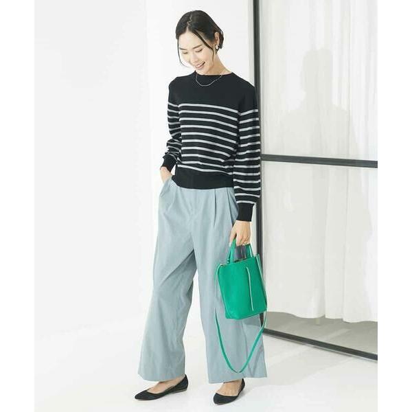 MICHEL KLEIN（ミッシェルクラン） ソフトタッチチノワイドパンツ(3