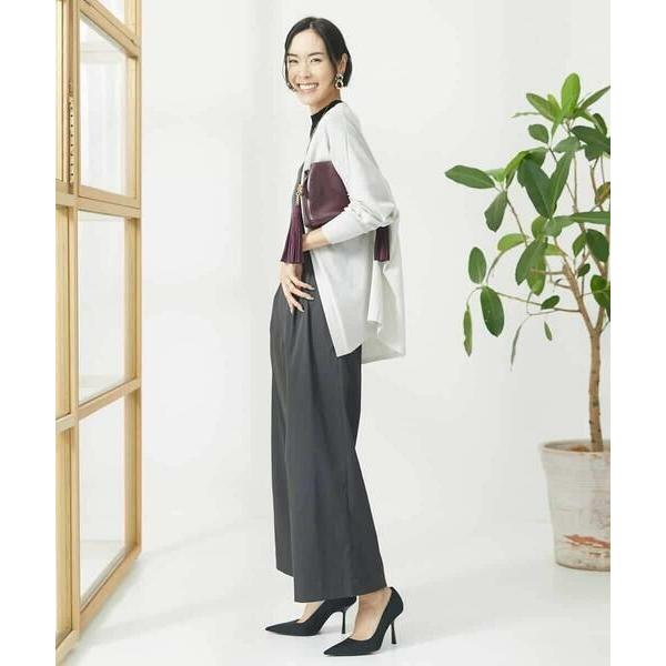 MICHEL KLEIN（ミッシェルクラン） ソフトタッチチノワイドパンツ(3