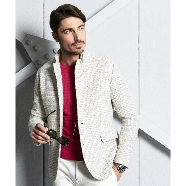 MICHEL KLEIN HOMME（ミッシェルクラン オム） 編みチェック柄 