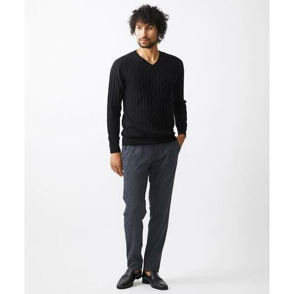 MICHEL KLEIN HOMME（ミッシェルクラン オム） ダイヤ柄Vネックニット