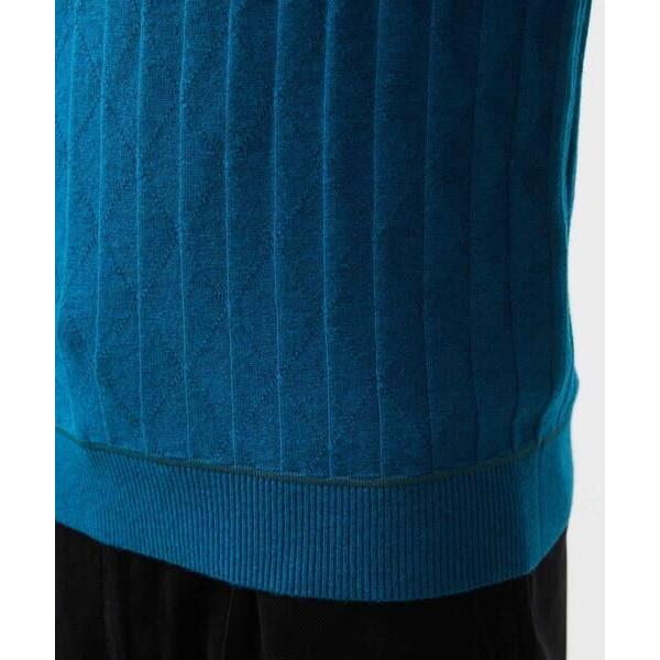 MICHEL KLEIN HOMME（ミッシェルクラン オム） ダイヤ柄Vネックニット