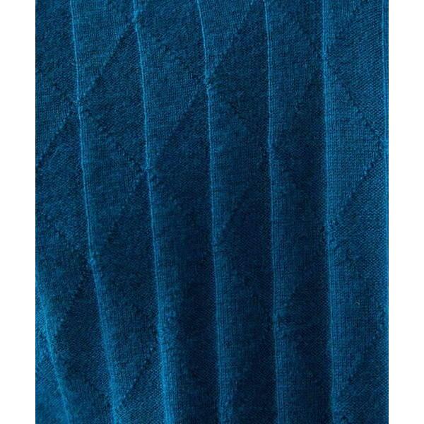 MICHEL KLEIN HOMME（ミッシェルクラン オム） ダイヤ柄Vネックニット