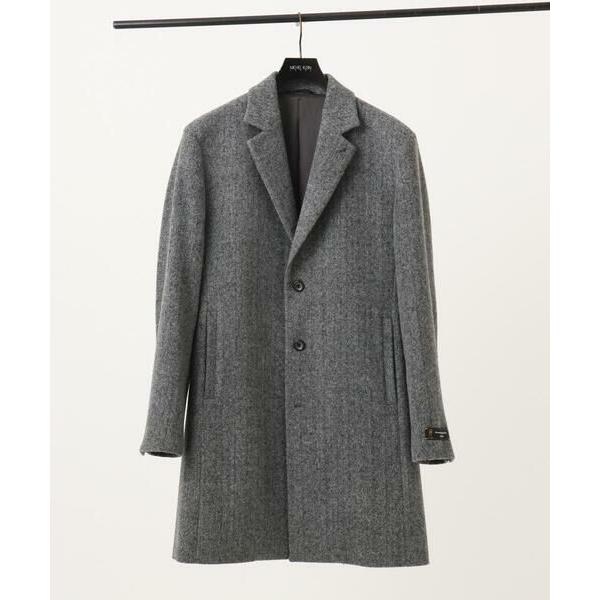 【新品未使用】MKミッシェルクランオム　メンズコート MICHEL KLEIN HOMME（ミッシェルクラン オム） ウールヘリンボン
