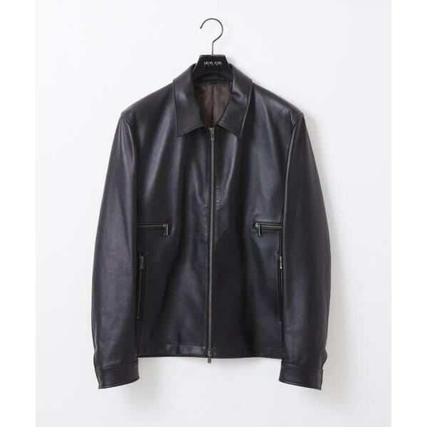 MICHEL KLEIN HOMME / ミッシェルクランオム ラムレザーブルゾンの画像