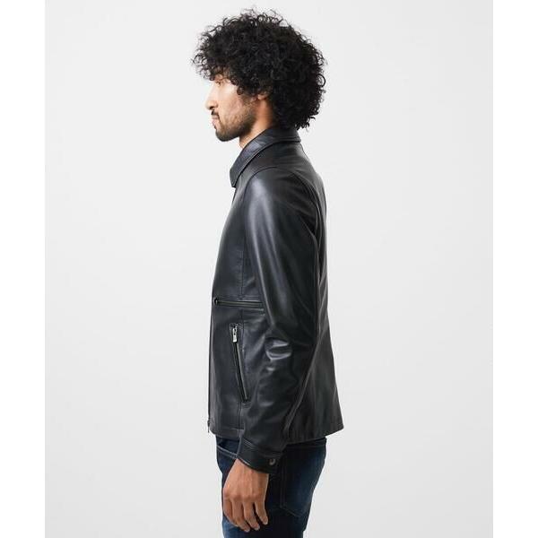 MICHEL KLEIN HOMME / ミッシェルクランオム ラムレザーブルゾンの画像