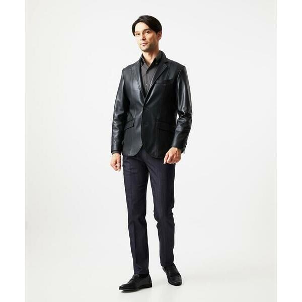 MICHEL KLEIN HOMME / ミッシェルクランオム ラムレザーコンバーチブルジャケットの画像
