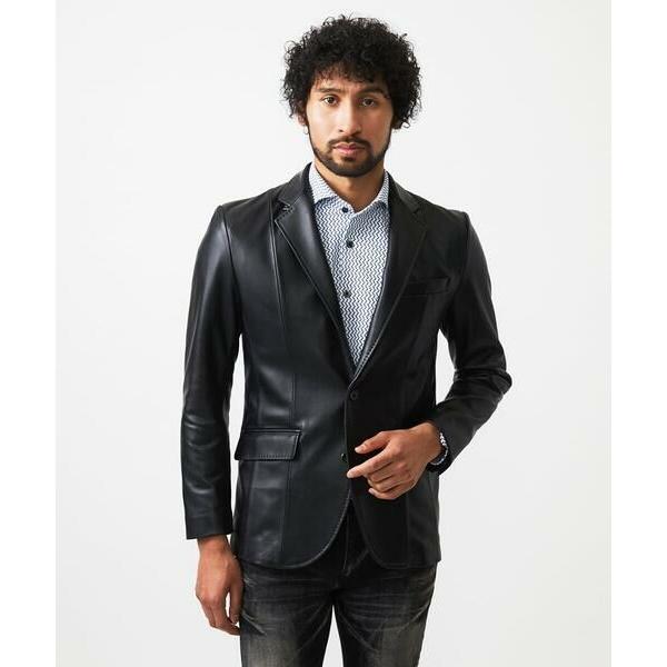 MICHEL KLEIN HOMME / ミッシェルクランオム ラムレザーコンバーチブルジャケットの画像