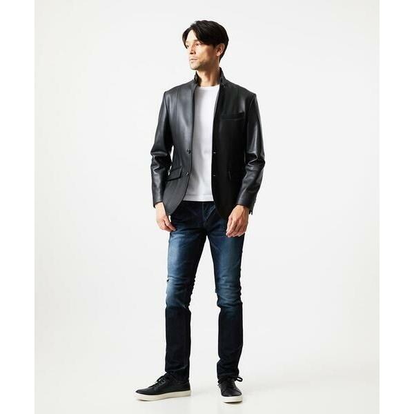 MICHEL KLEIN HOMME / ミッシェルクランオム ラムレザーコンバーチブルジャケットの画像