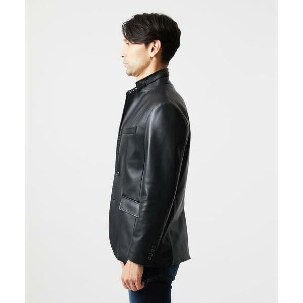 MICHEL KLEIN HOMME / ミッシェルクランオム ラムレザーコンバーチブルジャケットの画像