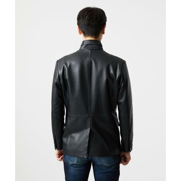 MICHEL KLEIN HOMME / ミッシェルクランオム ラムレザーコンバーチブルジャケットの画像