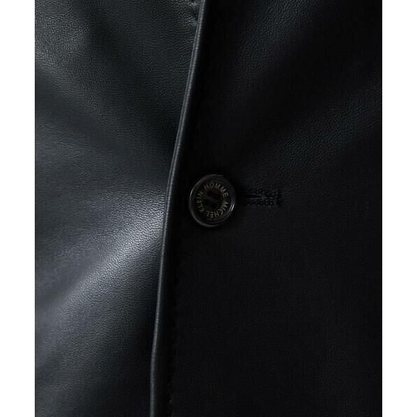 MICHEL KLEIN HOMME / ミッシェルクランオム ラムレザーコンバーチブルジャケットの画像