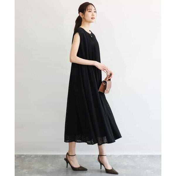 MK MICHEL KLEIN / エムケーミッシェルクラン [洗える]幾何柄レースAラインワンピースの画像