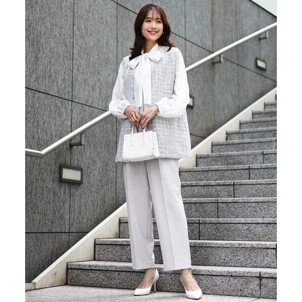 MK MICHEL KLEIN / エムケーミッシェルクラン ダブルクロス テーパードパンツ/セットアップ対応/防シワ/ストレッチ/洗える_12