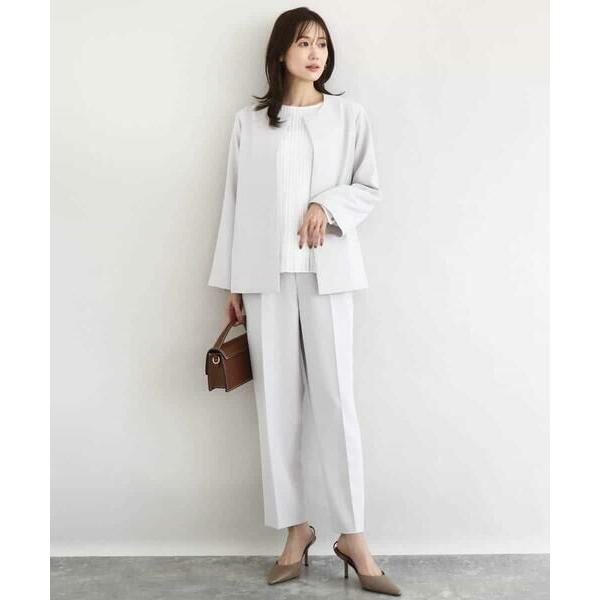 MK MICHEL KLEIN / エムケーミッシェルクラン ダブルクロス テーパードパンツ/セットアップ対応/防シワ/ストレッチ/洗える_19