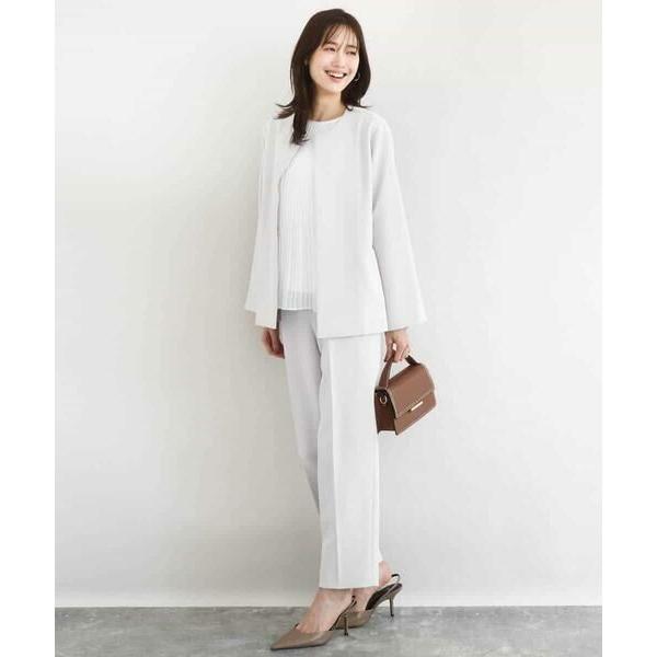 MK MICHEL KLEIN / エムケーミッシェルクラン ダブルクロス テーパードパンツ/セットアップ対応/防シワ/ストレッチ/洗える_20