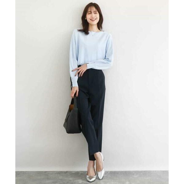 MK MICHEL KLEIN / エムケーミッシェルクラン ダブルクロス テーパードパンツ/セットアップ対応/防シワ/ストレッチ/洗える_3