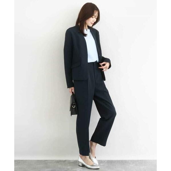 MK MICHEL KLEIN / エムケーミッシェルクラン ダブルクロス テーパードパンツ/セットアップ対応/防シワ/ストレッチ/洗える_7