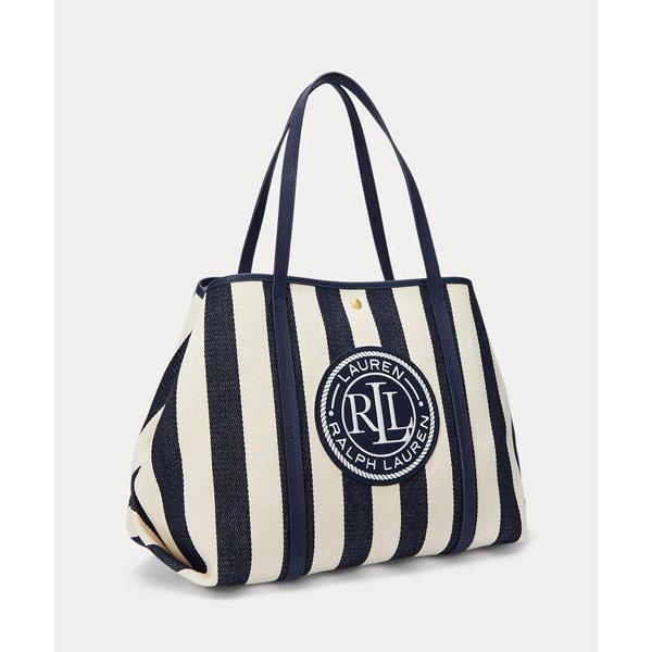 【RALPH LAUREN】ストライプド ヘリンボーン L Emerie トート LAUREN RALPH / ローレン ラルフ ストライプド ヘリンボーン