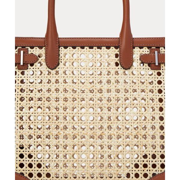 国内直営【Lauren Ralph Lauren】ラタン & レザー Devyn トート LAUREN RALPH / ローレン ラルフ ラタン & レザー ミディアム