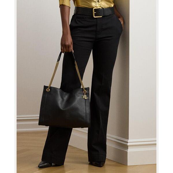 ローレンラルフローレン　ペブルド レザー ラージ トートバッグ ブラック LAUREN RALPH LAUREN（ローレン ラルフローレン） LAUREN RALPH LAUREN