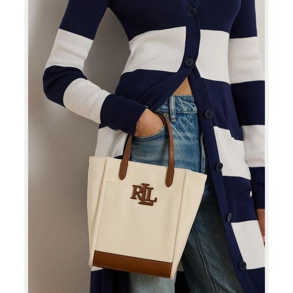 Ralph Lauren トートバッグ キャンバス素材 本革ハンドル タッセル LAUREN RALPH LAUREN（ローレン ラルフローレン） LAUREN RALPH LAUREN