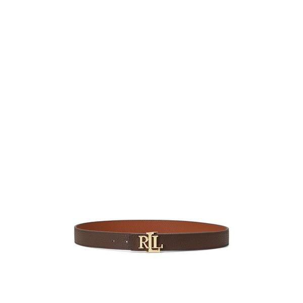 『LAUREN RALPH LAUREN』ローレンラルフローレン レザーベルト LAUREN RALPH / ローレン ラルフ ロゴ リバーシブル ペブルド