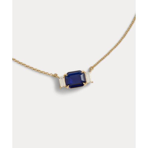LAUREN RALPH LAUREN / ローレン ラルフ ローレン ゴールドプレーテッド ストーン ペンダント ネックレスの画像
