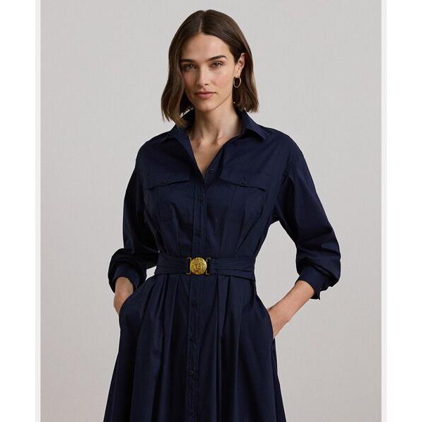 ローレンラルフローレン　コットンブレンドシャツドレス　00　Lauren　ベルト LAUREN RALPH LAUREN（ローレン ラルフローレン） LAUREN RALPH LAUREN