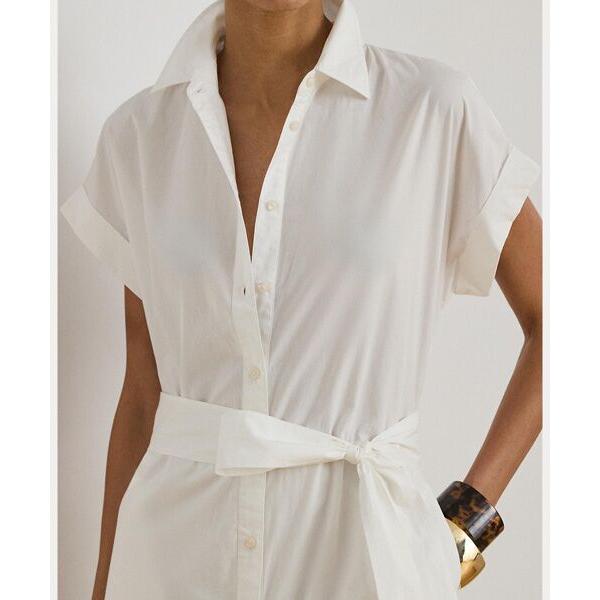 LAUREN RALPH LAUREN / ローレン ラルフ ローレン アイレット ブロードクロス ティアード シャツドレスの画像