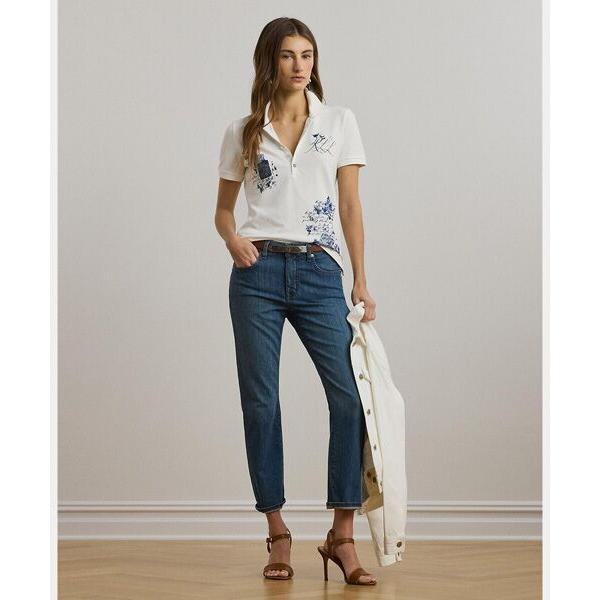 は*な様 ローレンラルフローレン　パッチワークピケ　ポロシャツ　美品 LAUREN RALPH / ローレン ラルフ パッチワーク ピケ ポロシャツ