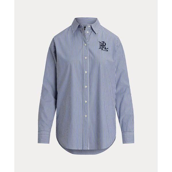 LAUREN RALPH LAUREN / ローレン ラルフ ローレン リラックスド フィット ストライプド ストレッチ コットン シャツの画像