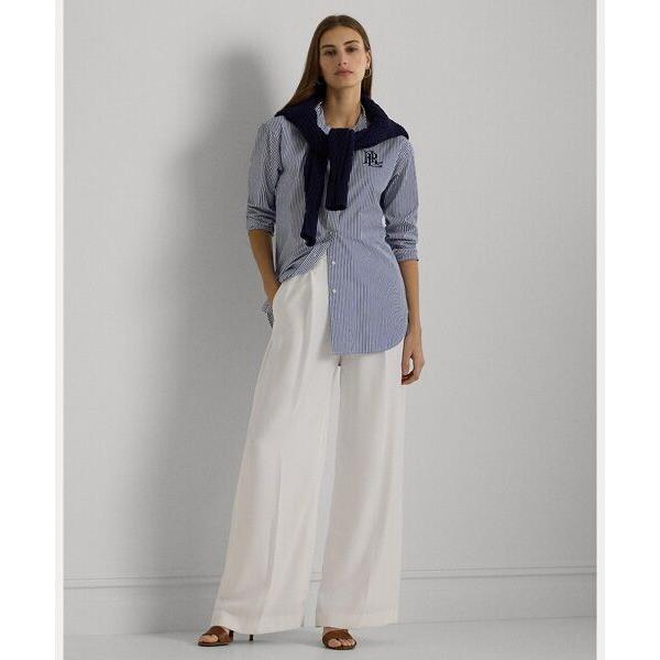 LAUREN RALPH LAUREN / ローレン ラルフ ローレン リラックスド フィット ストライプド ストレッチ コットン シャツの画像