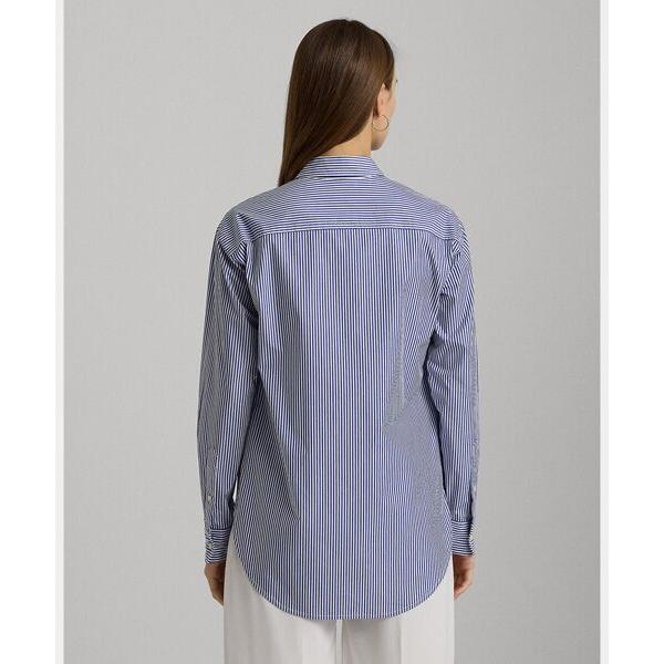 LAUREN RALPH LAUREN / ローレン ラルフ ローレン リラックスド フィット ストライプド ストレッチ コットン シャツの画像