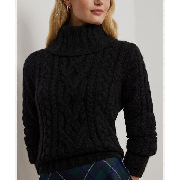 POLO RALPH LAUREN アラン タートルネック セーター L 黒