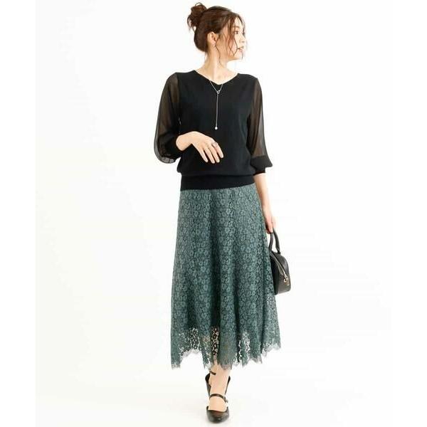 a.v.v / アー・ヴェ・ヴェ フラワーレースセミフレアスカート | a.v.v | 05